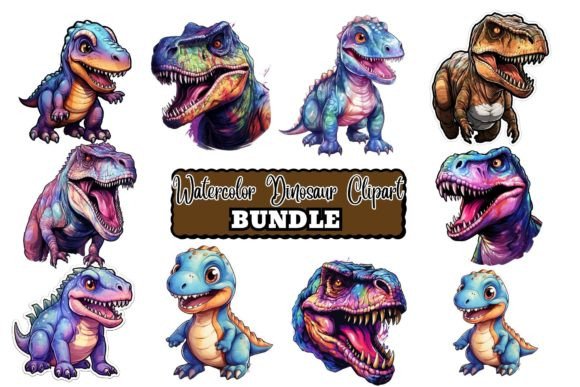 Download Watercolor Dinosaurs Clipart - Premium Resources