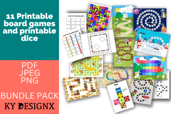 Download 11 Printable Games for Kids with Dice - Game Collection