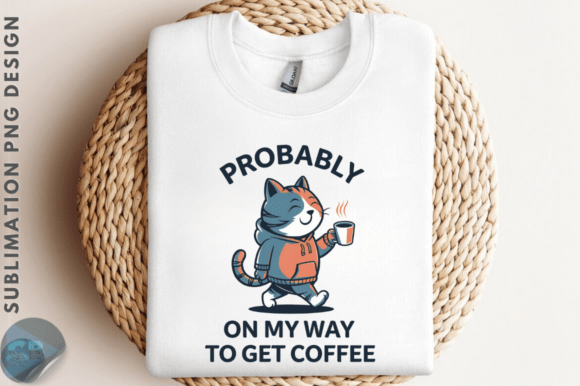 Download Funny Coffee Cat PNG Sublimation Design - Premium Resources