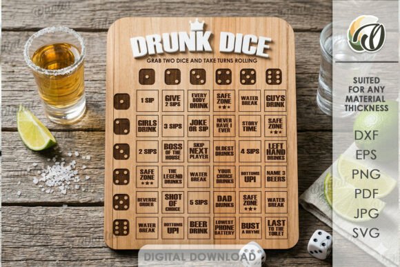Download 3D Drinking Game Laser Cut - Game Collection