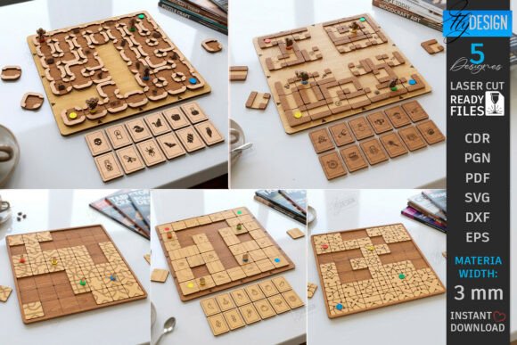 Download Board Games Labyrinth Laser Cut Bundle - Game Collection