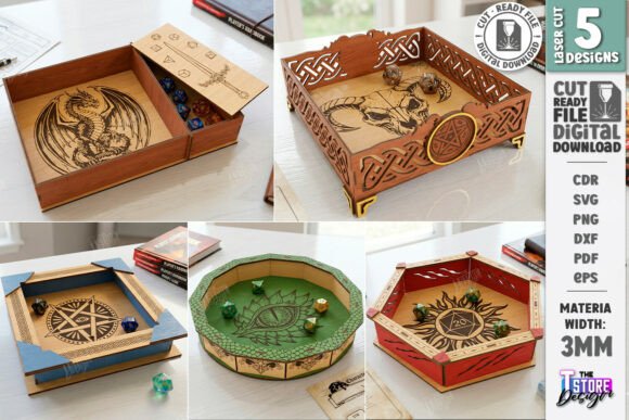 Download Dice Tray Laser Cut Bundle | Board Games - Game Collection