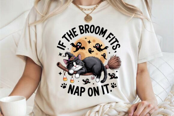Download Halloween if the Broom Fits Nap Cat PNG - Premium Bundle