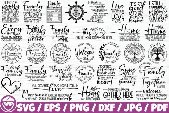 Download Family Life / Home Quotes X35 BUNDLE - Home Collection