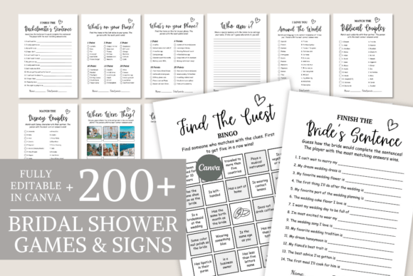 Download Minimalist Bridal Shower Games Template - Game Collection