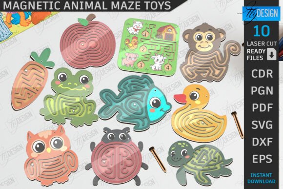 Download Magnetic Maze Games Laser Cut Bundle|CNC - Game Collection