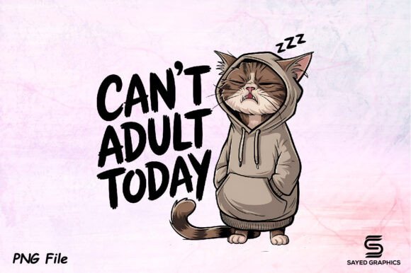 Download Funny Lazy Cat Adult Png Sarcastic Sassy - Premium Bundle