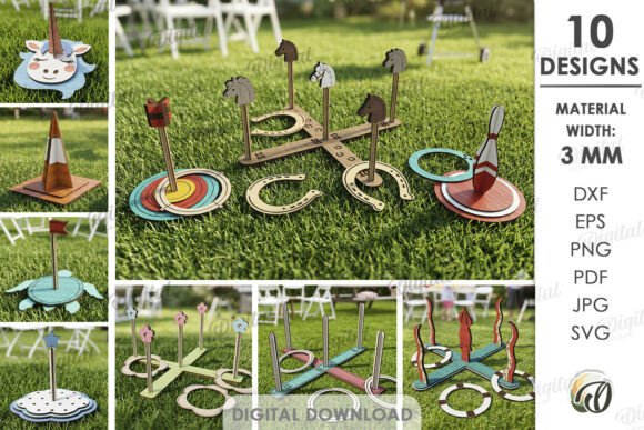 Download Ring Toss Games Bundle Laser Cut - Game Collection